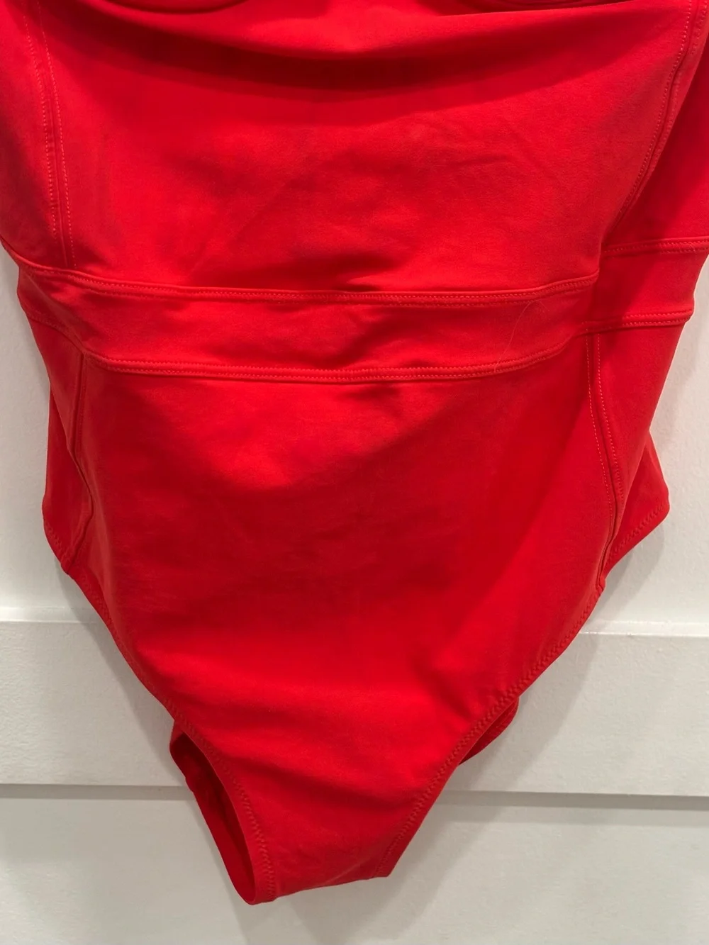 Tory Burch Lipsi Red Solid Color Retro Swimsuit with Underwire Bust
